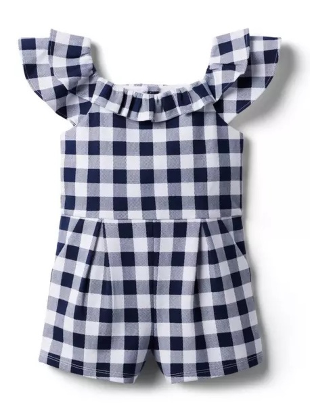 Janie and Jack Gingham Ponte Romper Sz 18-24 months